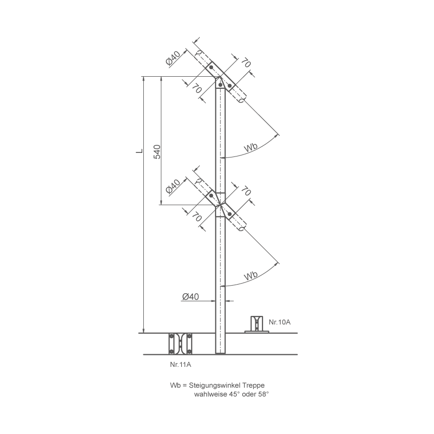 1020 | Treppenmittelpfosten 1020 | Treppenmittelpfosten