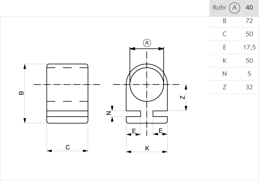 1412 |  Halter für Fußleiste