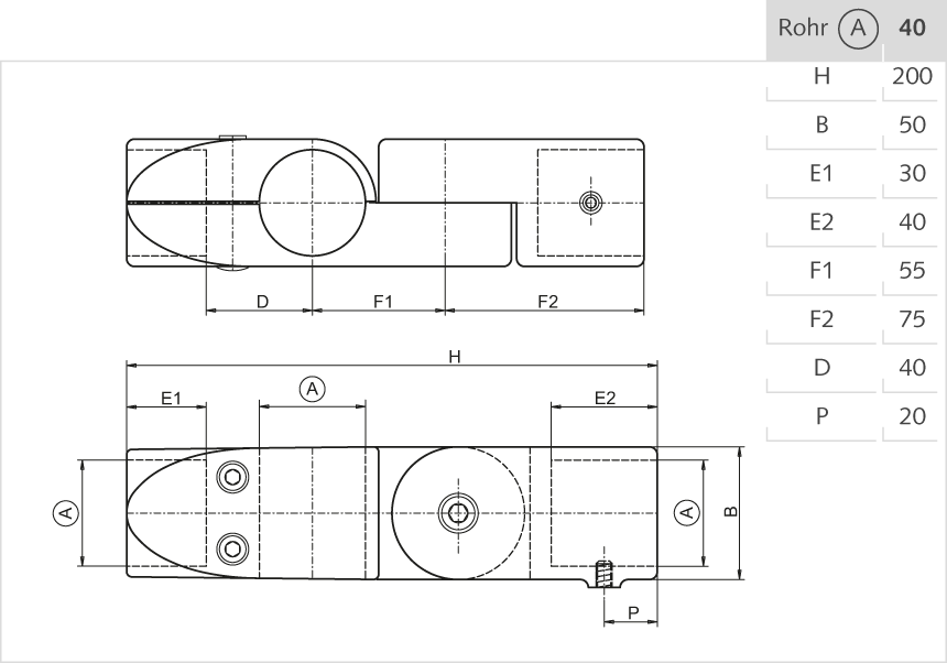 50 |  Kreuz-Verbinder, flexibel